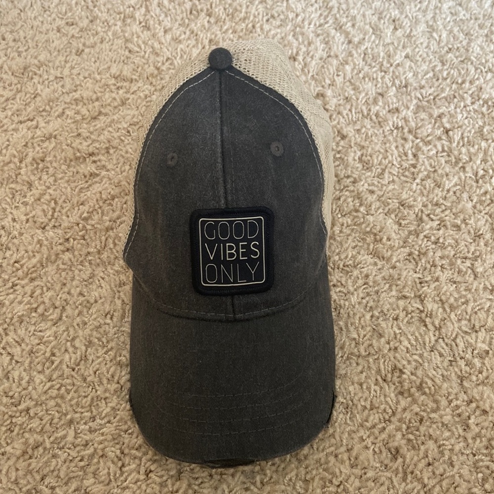 grey distressed hat